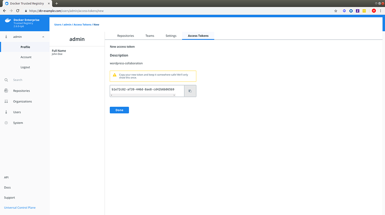 Create token