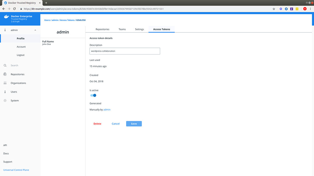 Create token