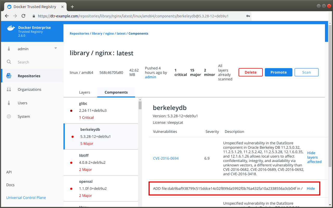 Vulnerability list